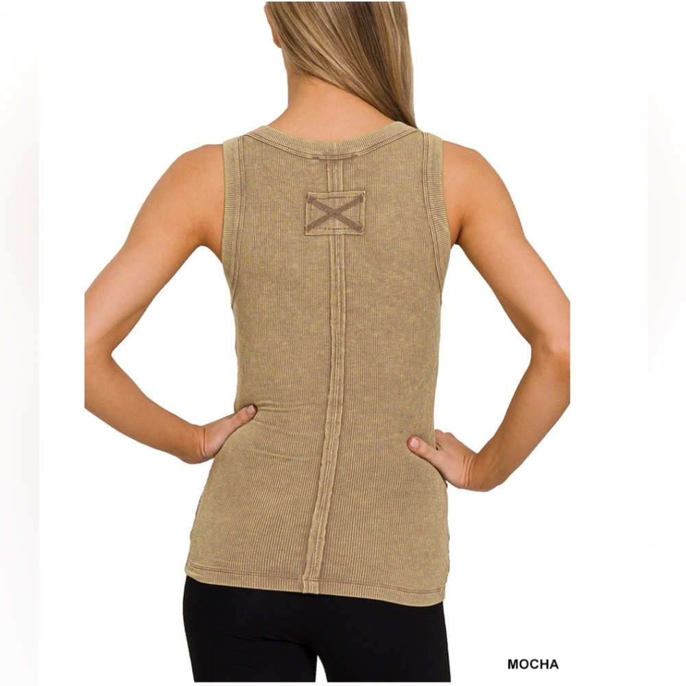 Zenana Ribbed Tank Top - Picture 5 of 6